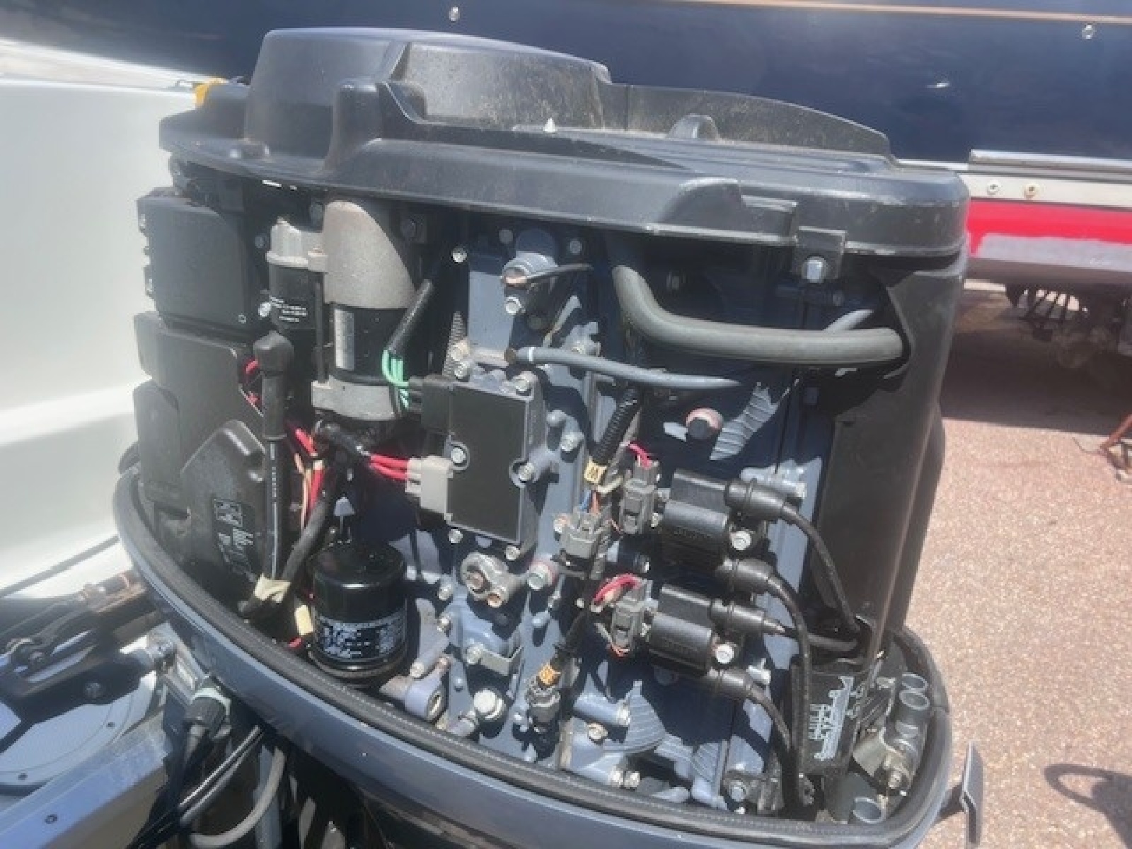 Starboard Side Yamaha Cover Off