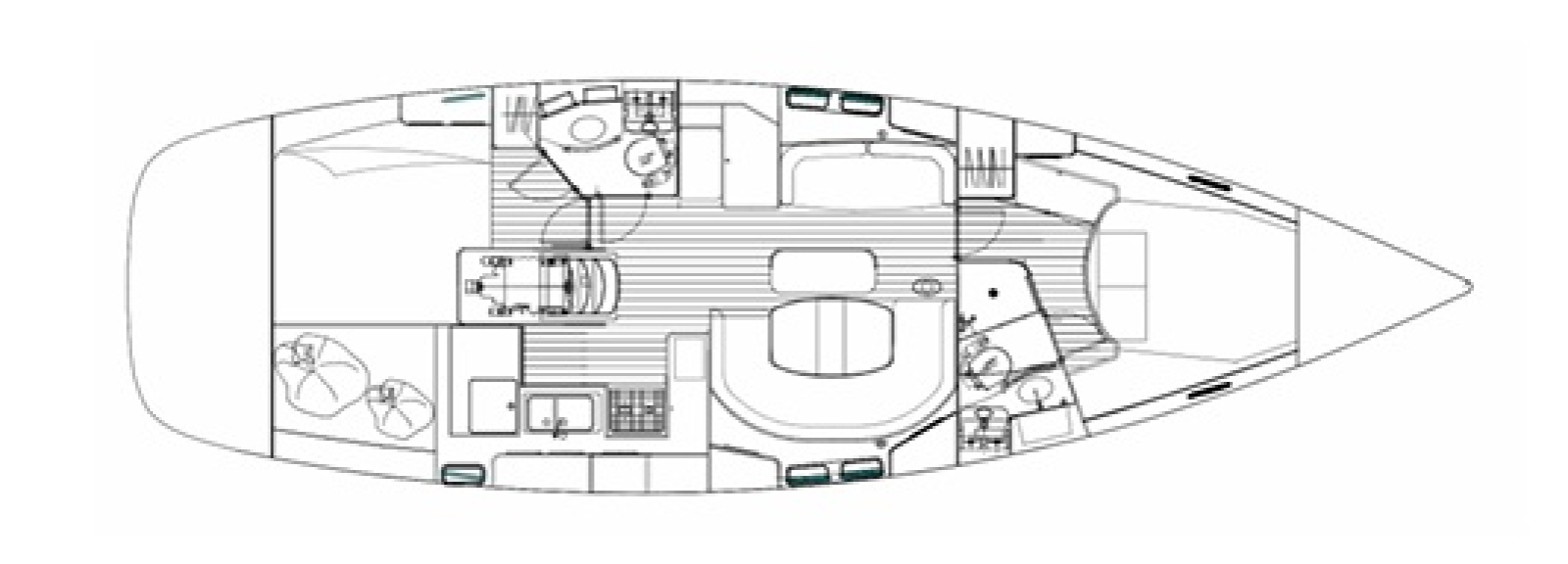 2003 Beneteau 423 internal diagram