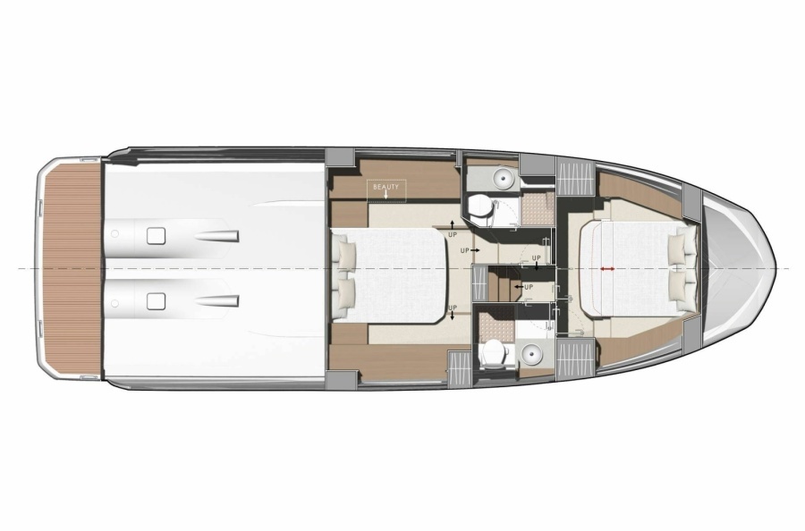 2020 Prestige 420S - Cabins & Heads Layout