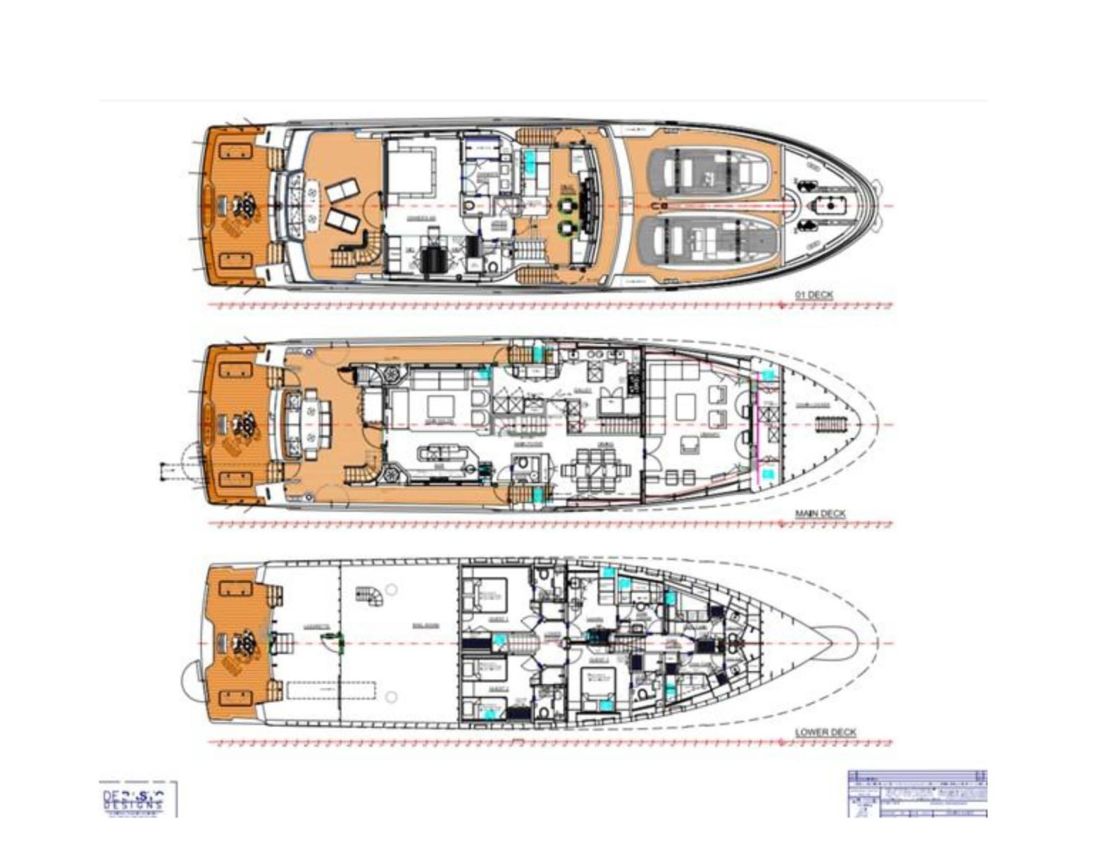 Bridge Deck, Main Deck, and Lower Deck GA