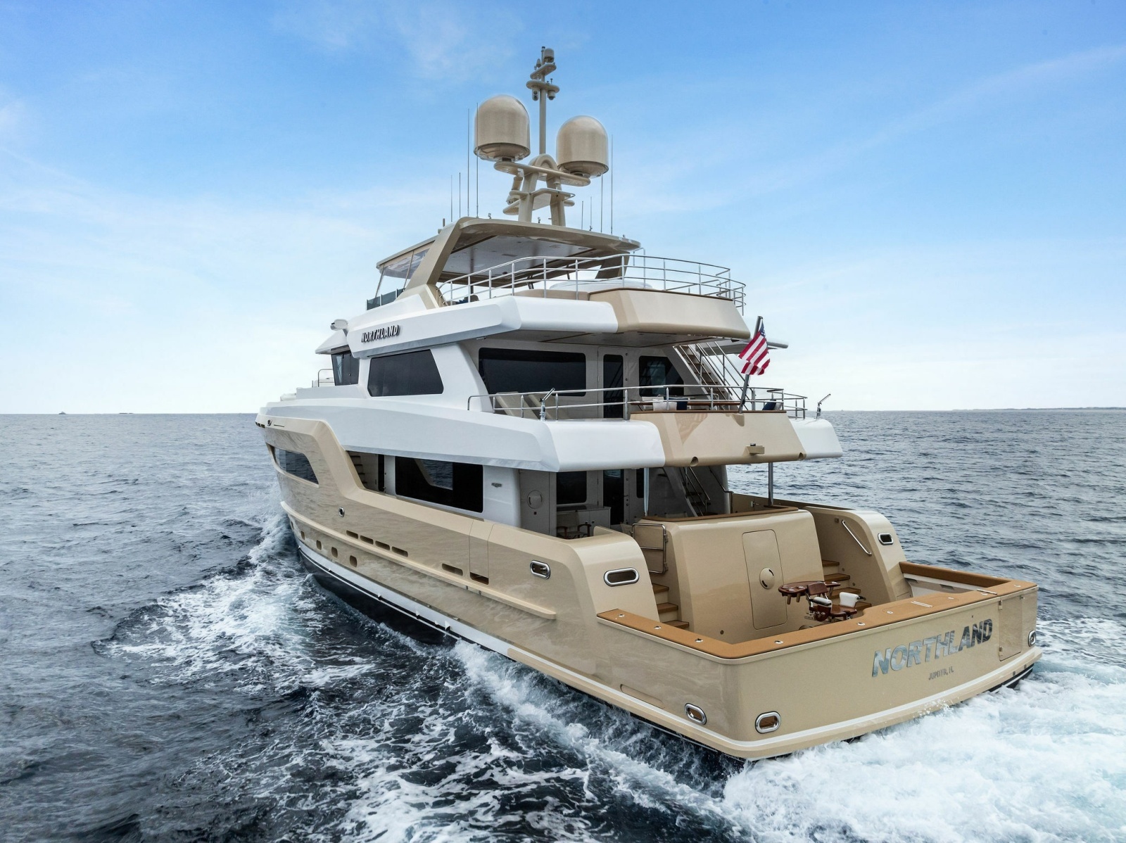 Castle Tan Awlgrip hull, cockpit, deckhouse accent