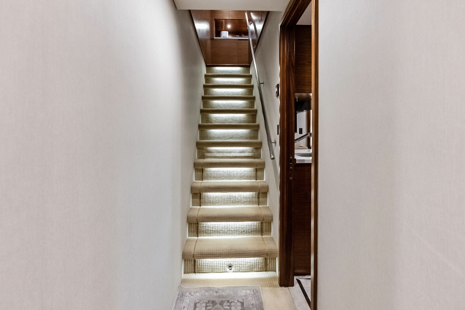Stairs from Galley down to crew quarters