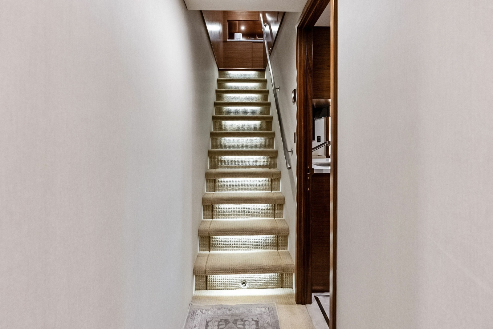 Stairs from Galley down to crew quarters