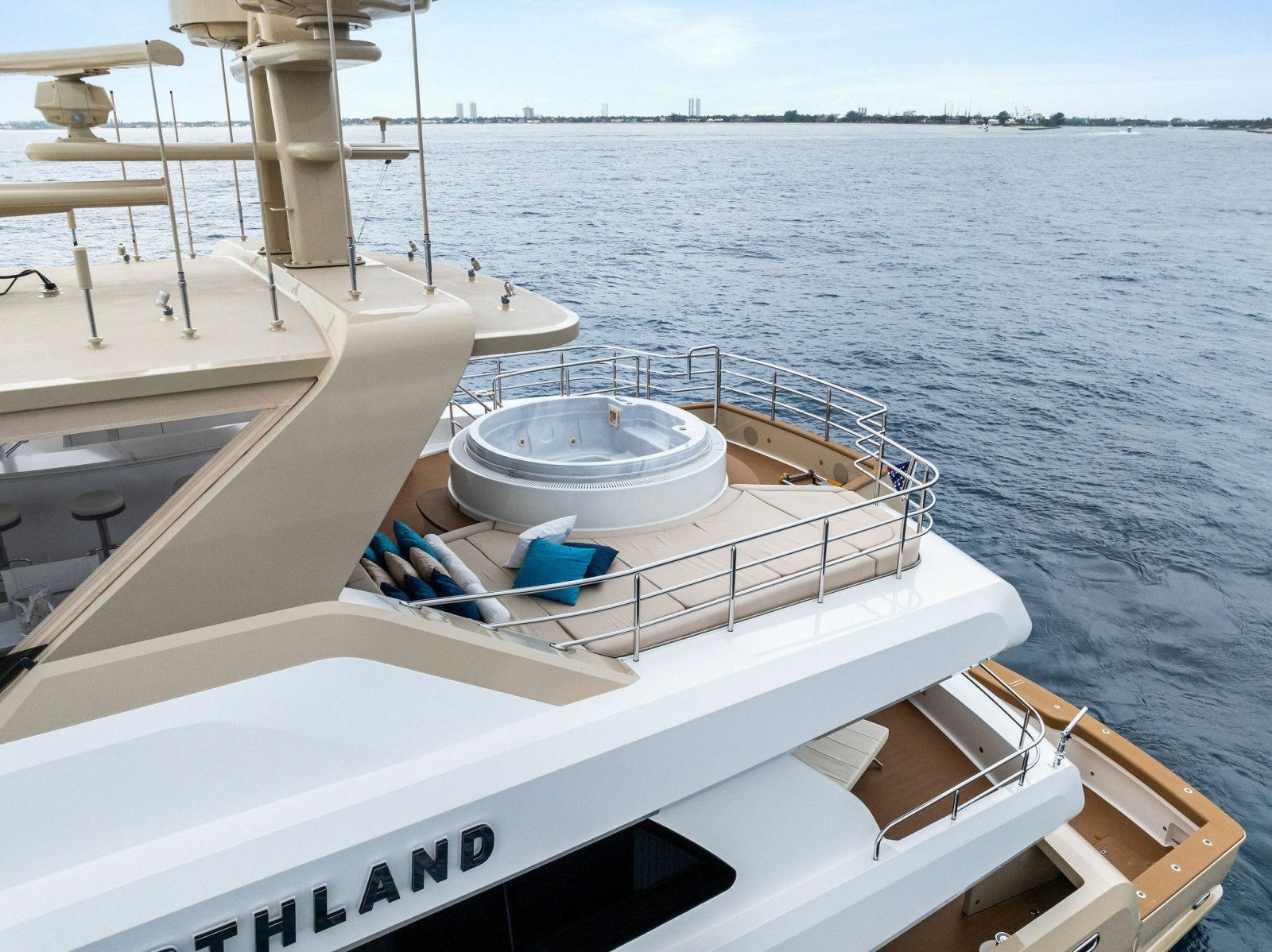 Baja Spa hot tub on Flybridge