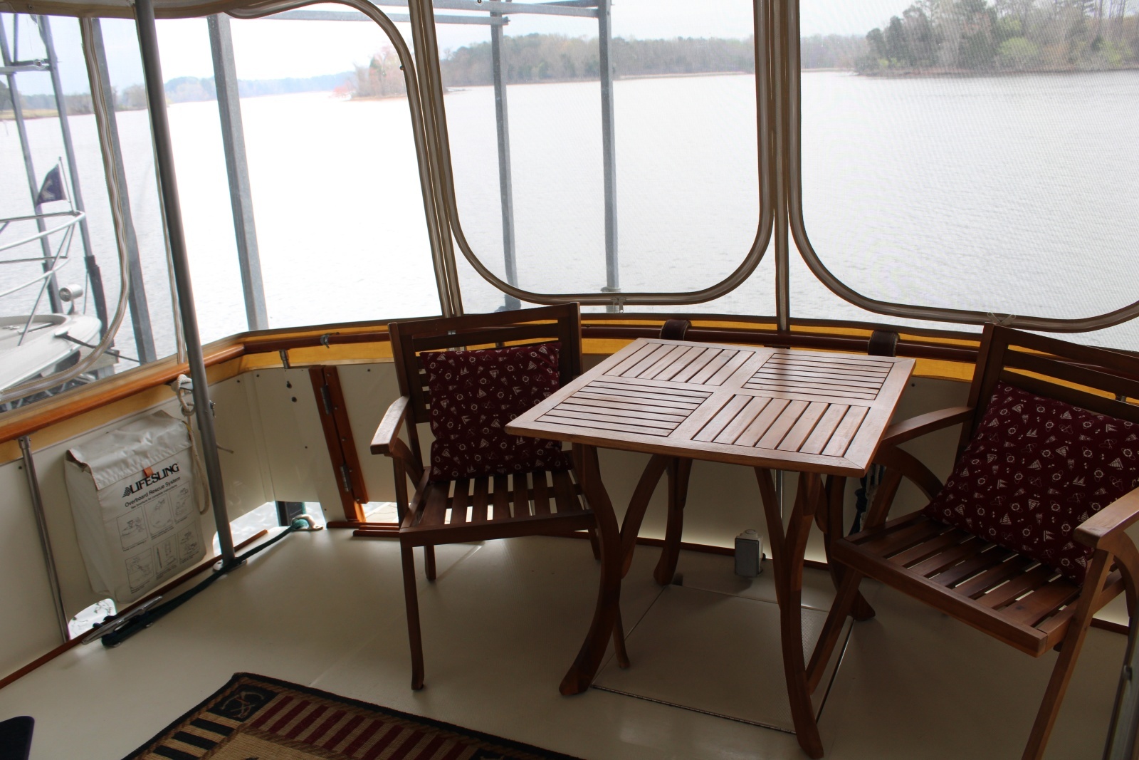 42 ft Bertram - Aft Deck Dining Area