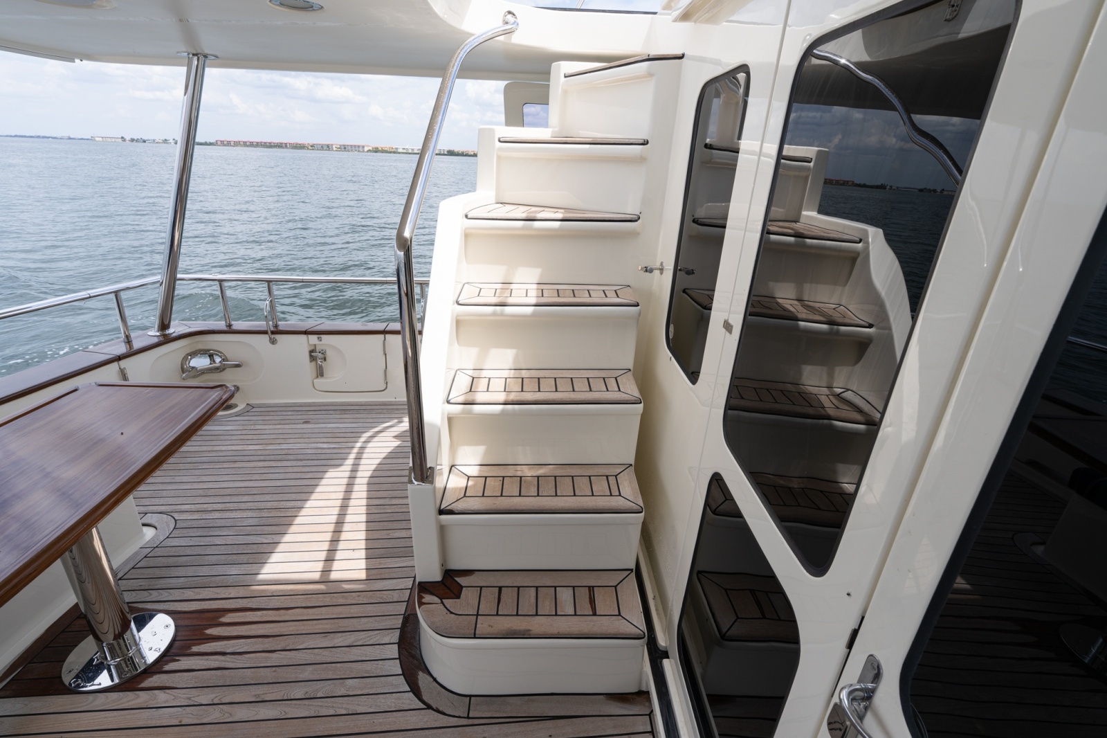 Cockpit Stairs to Upper Aft Deck