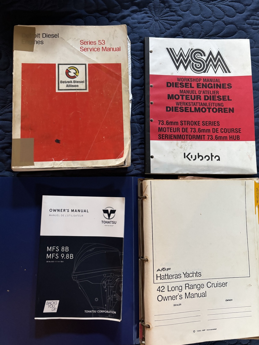 42' Hatteras manuals