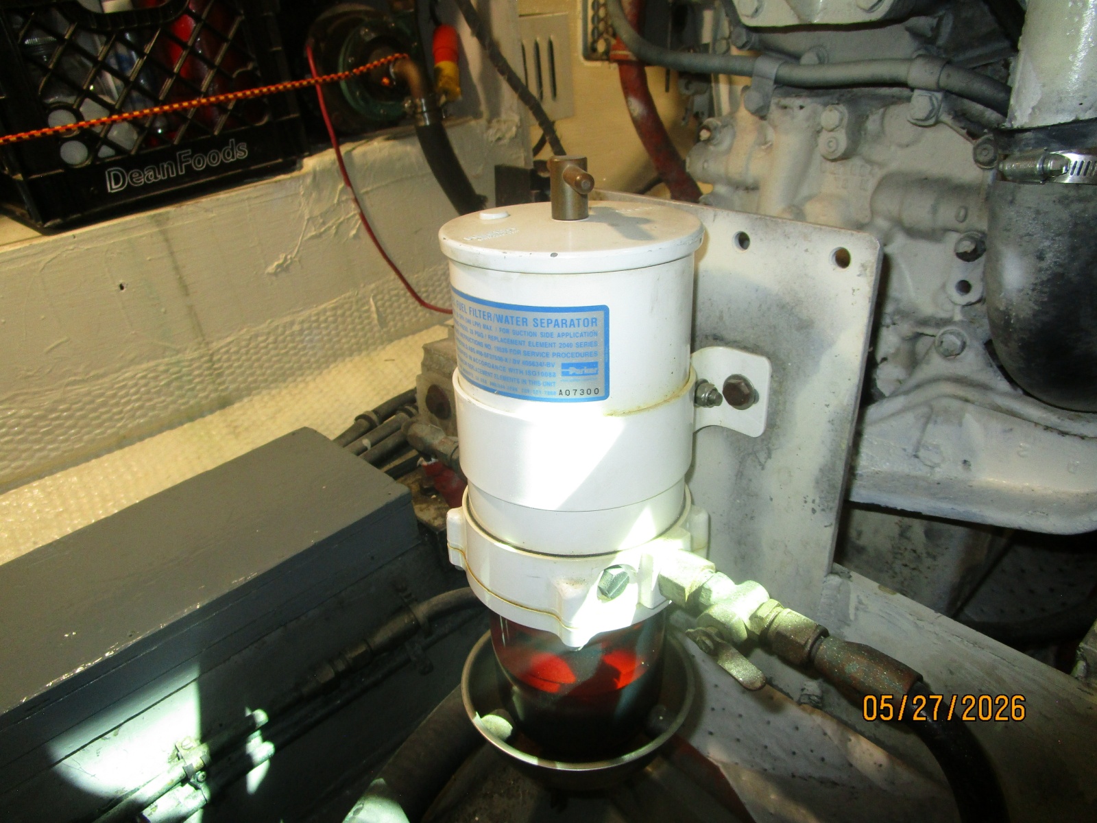 42' Hatteras starboard Racor fuel filter