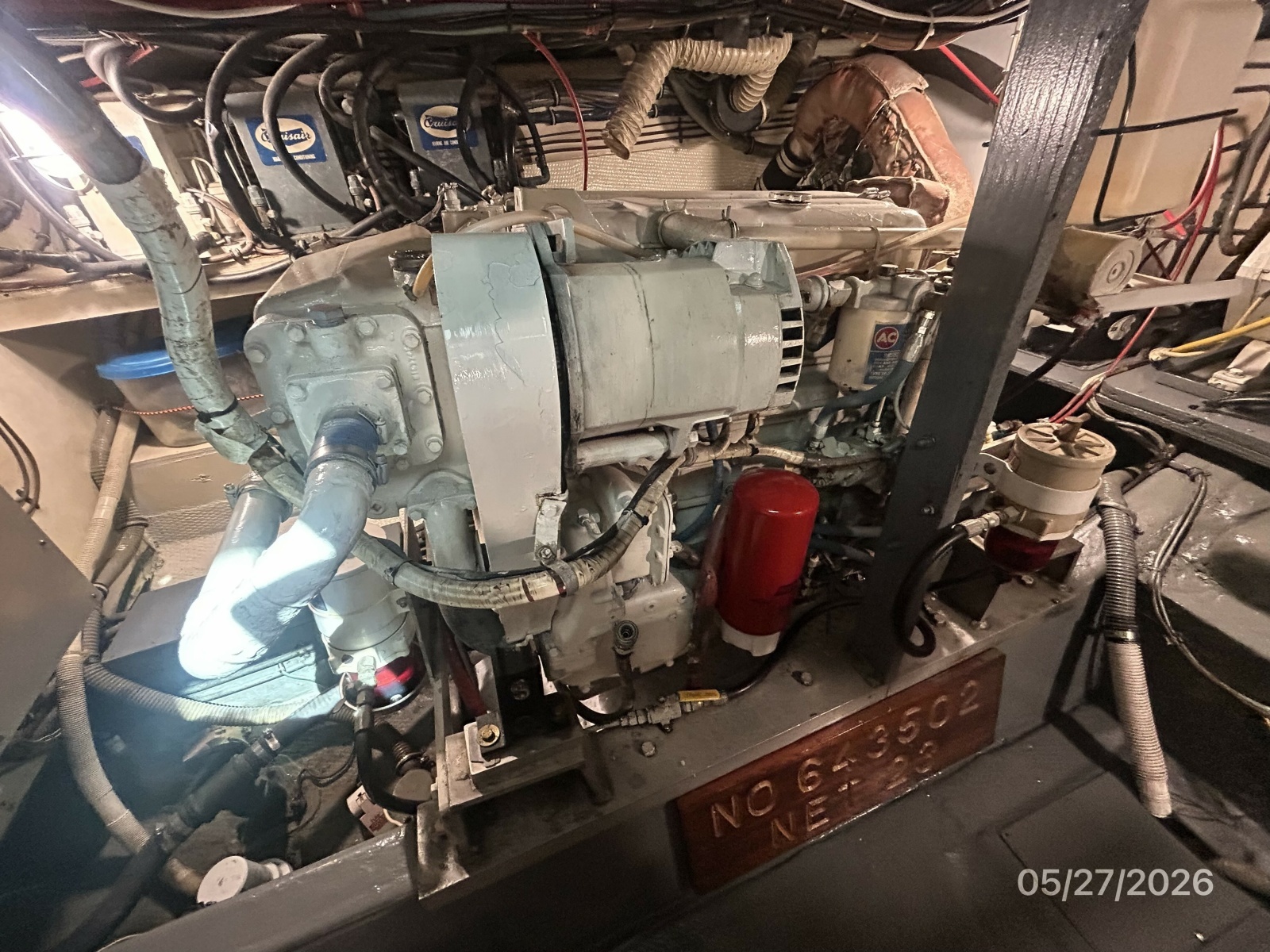 42' Hatteras starboard main engine1