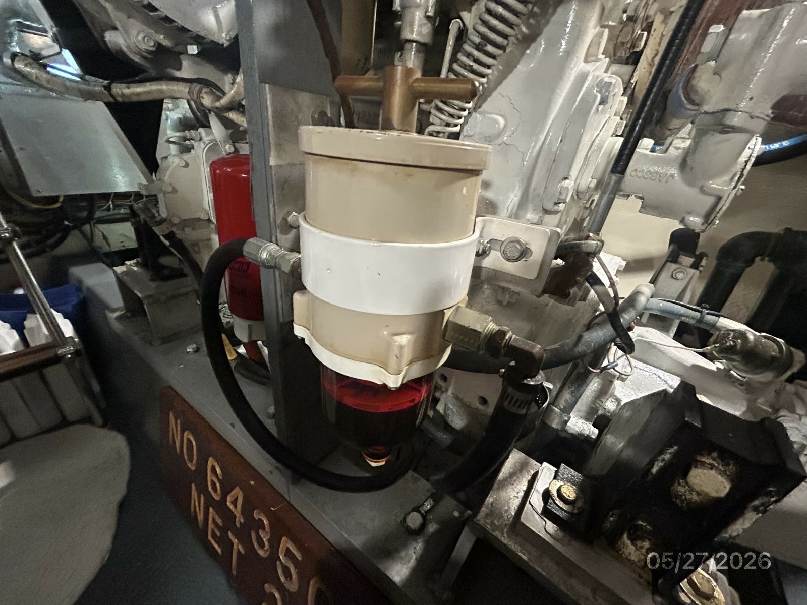 42' Hatteras generator Racor fuel filter