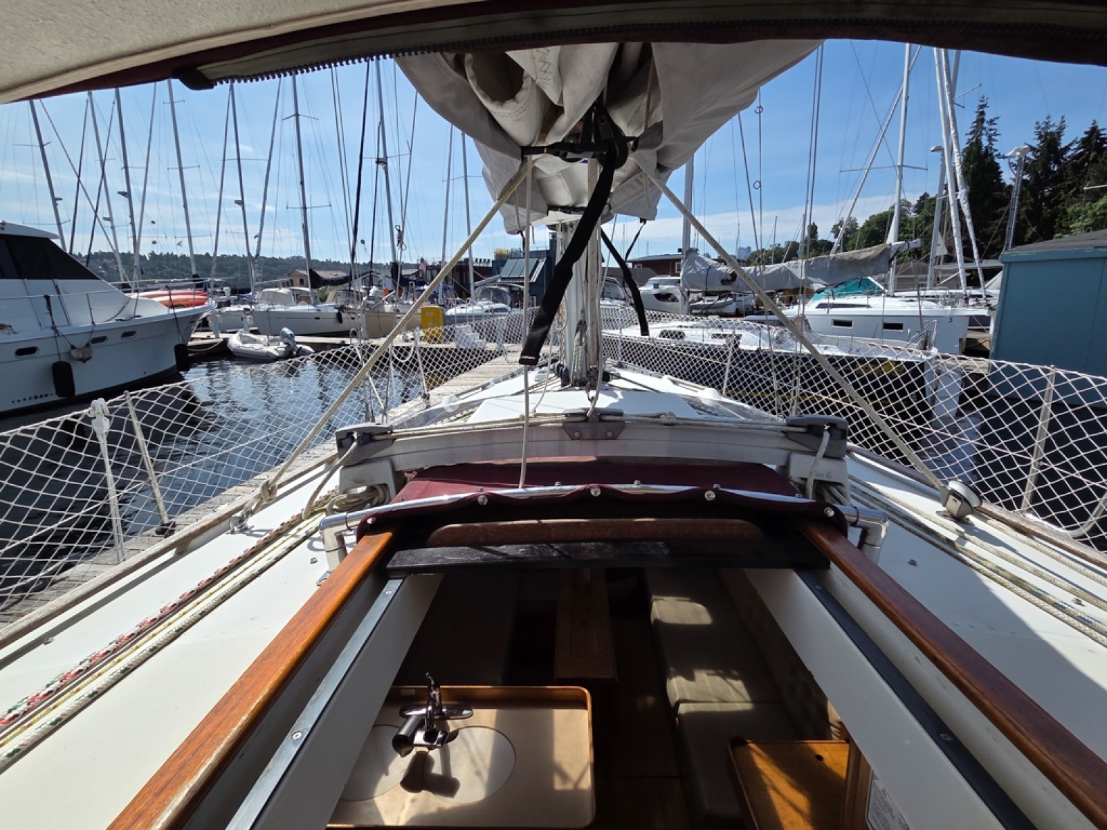 View from companionway