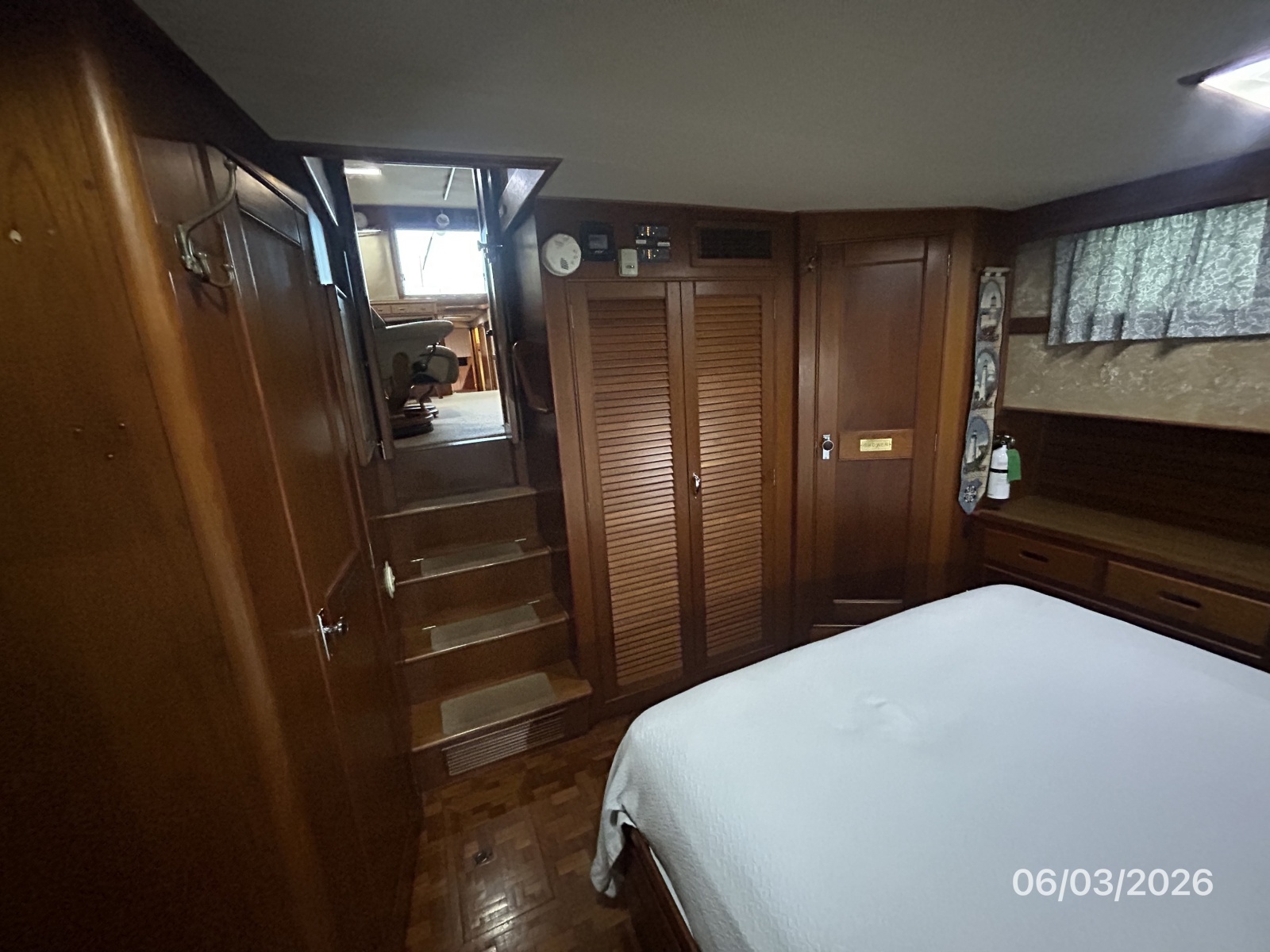 46' Grand Banks master stateroom forward