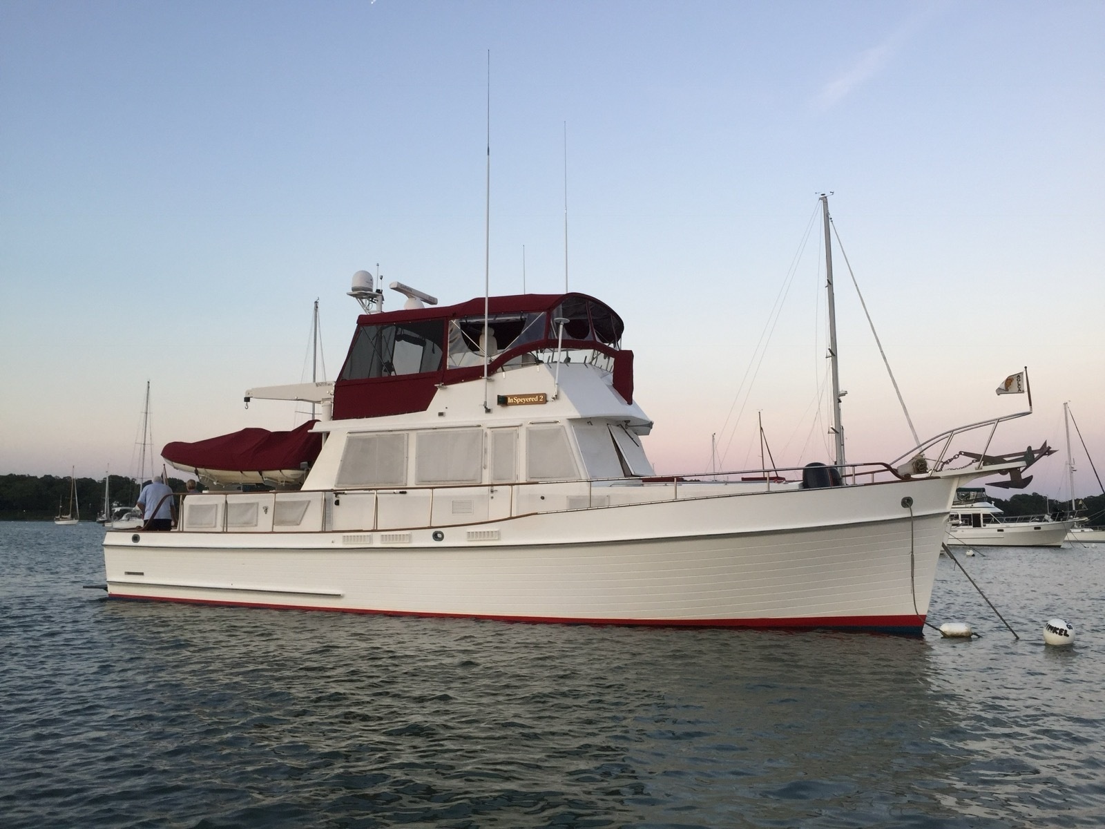 46' Grand Banks starboard profile