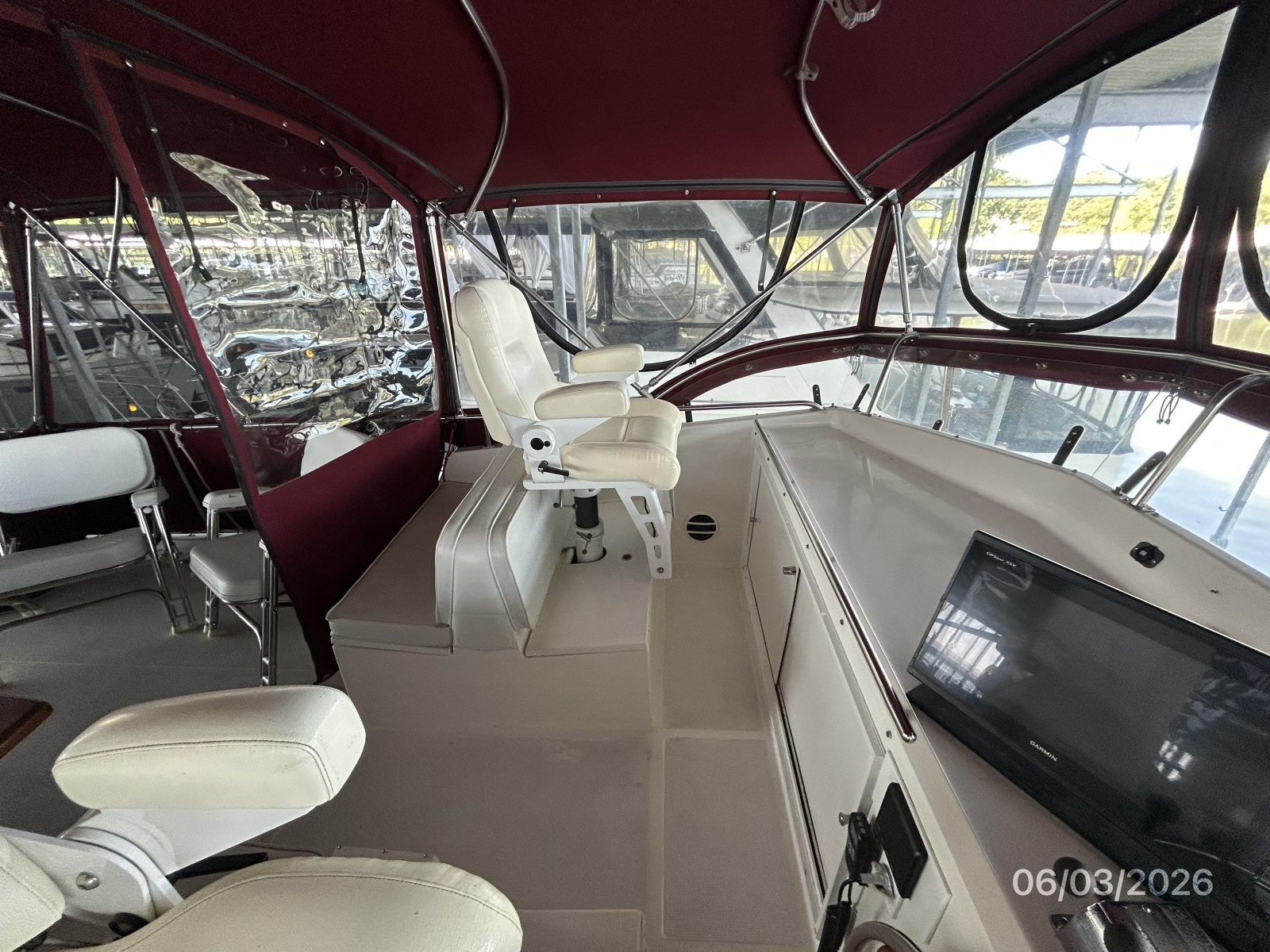 46' Grand Banks flybridge port forward