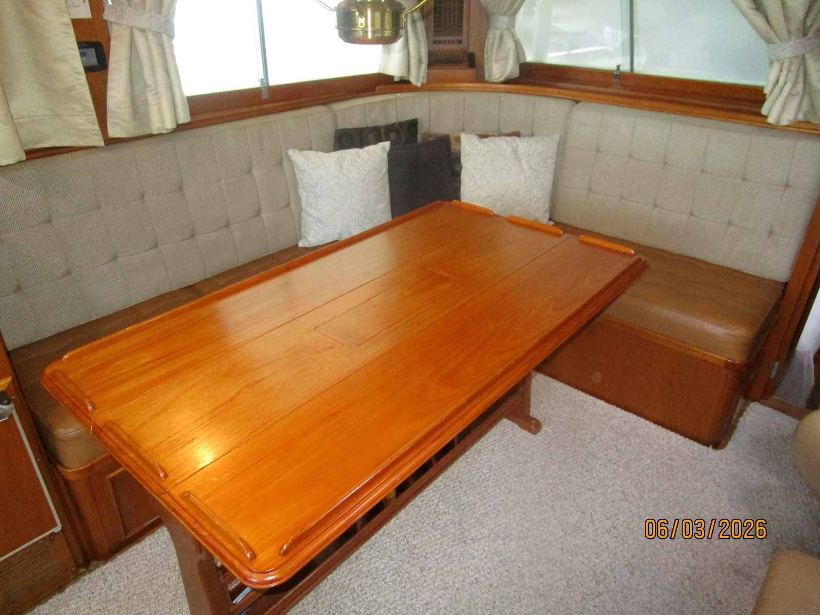 46' Grand Banks salon table