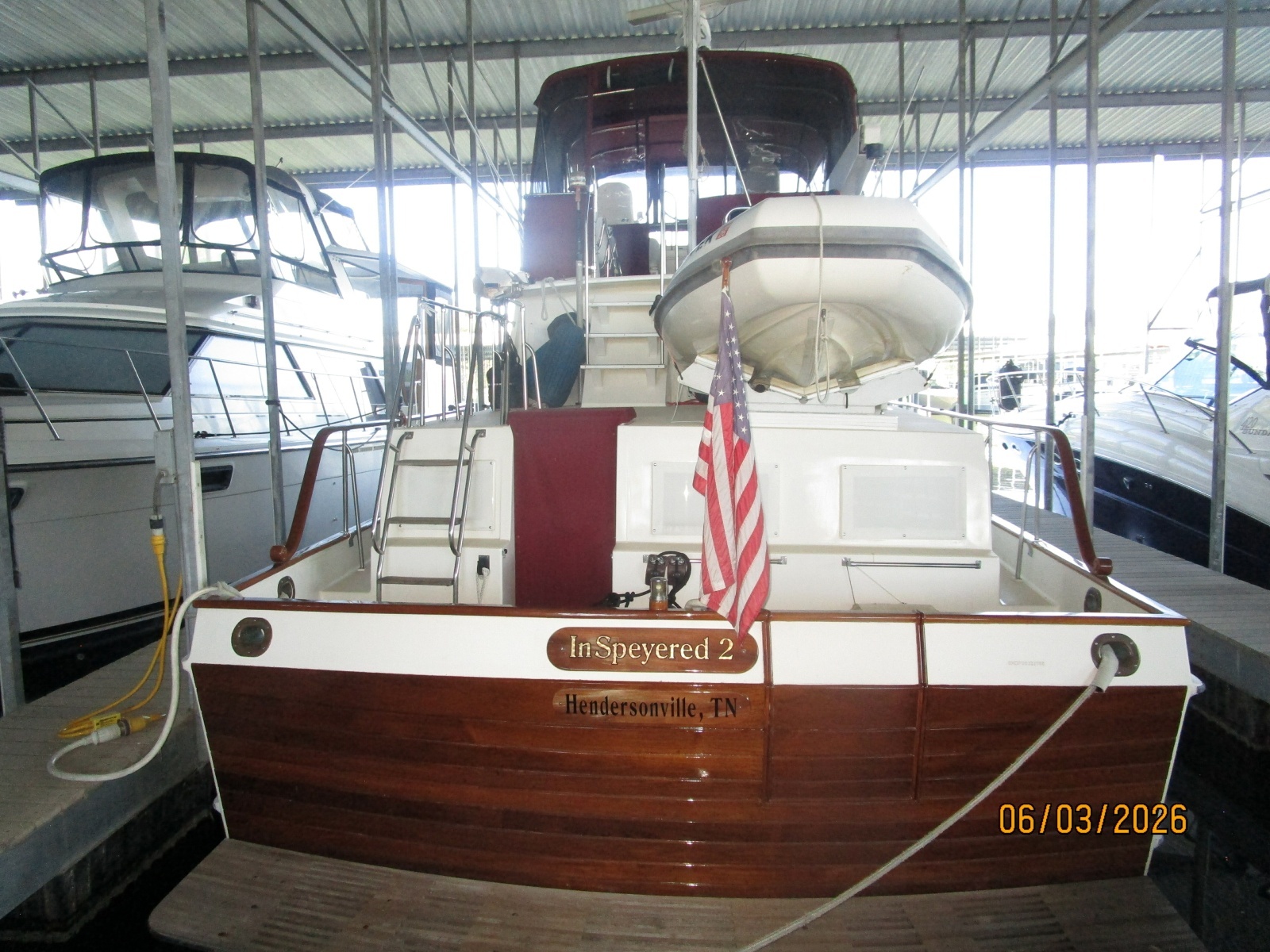 46' Grand Banks aft profile