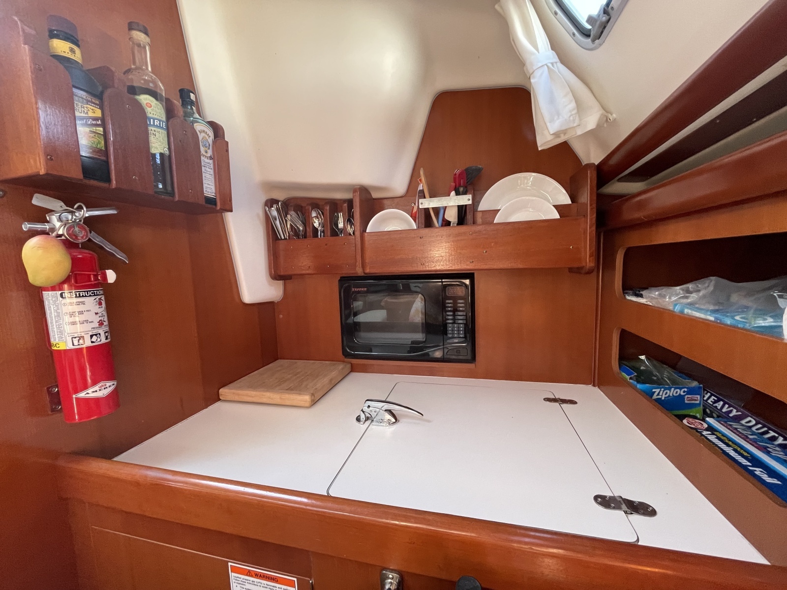 Galley freezer and shelving