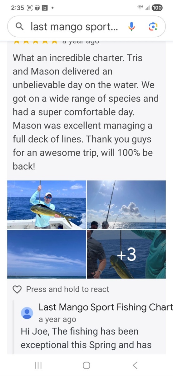1987 Young Brothers Custom Sport Fish/Charter Business