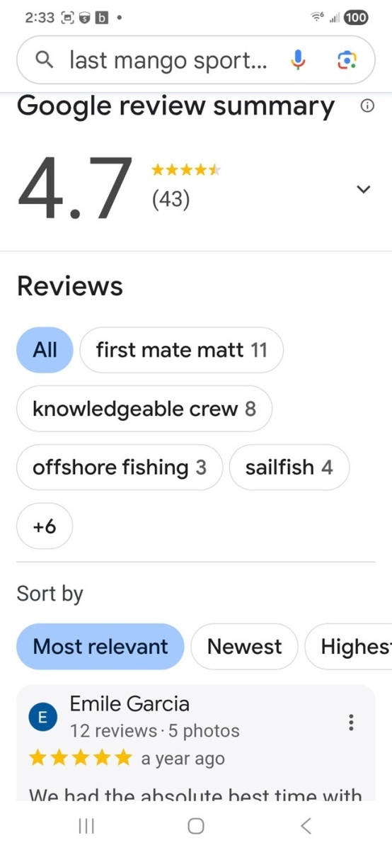 1987 Young Brothers Custom Sport Fish/Charter Business