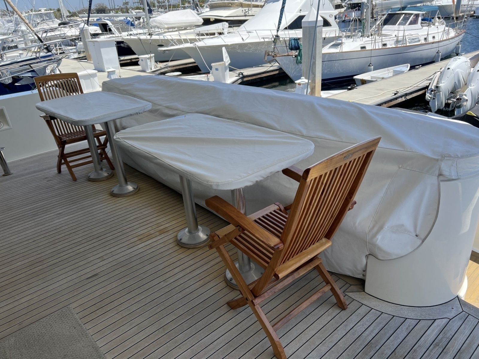 Aft deck table