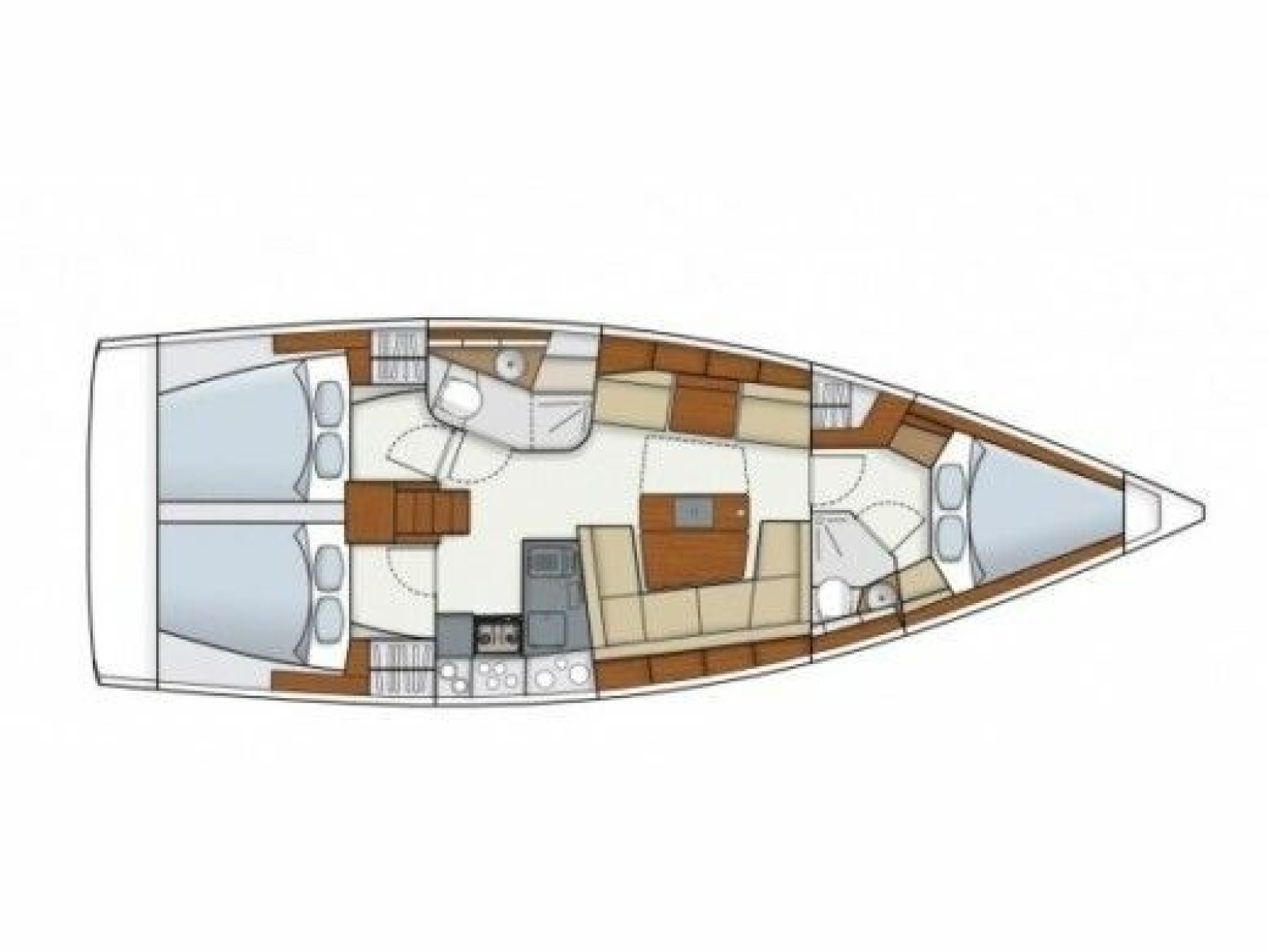 2014 Hanse 415 layout diagram