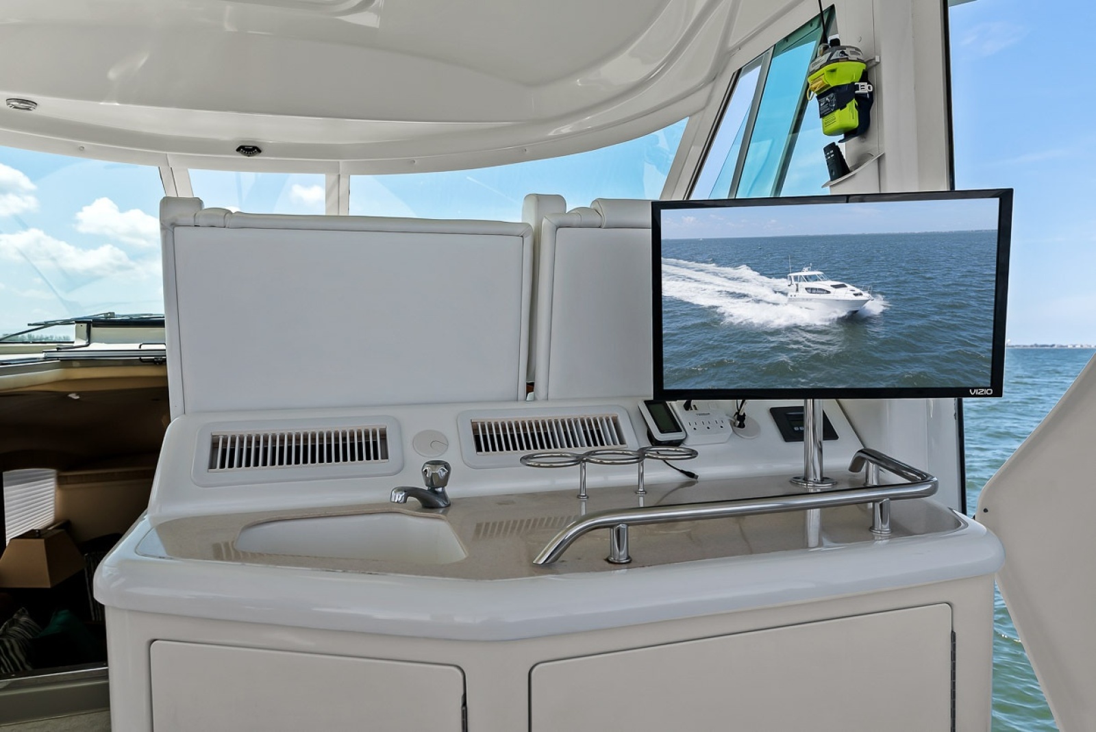 Cockpit Wet Bar and TV