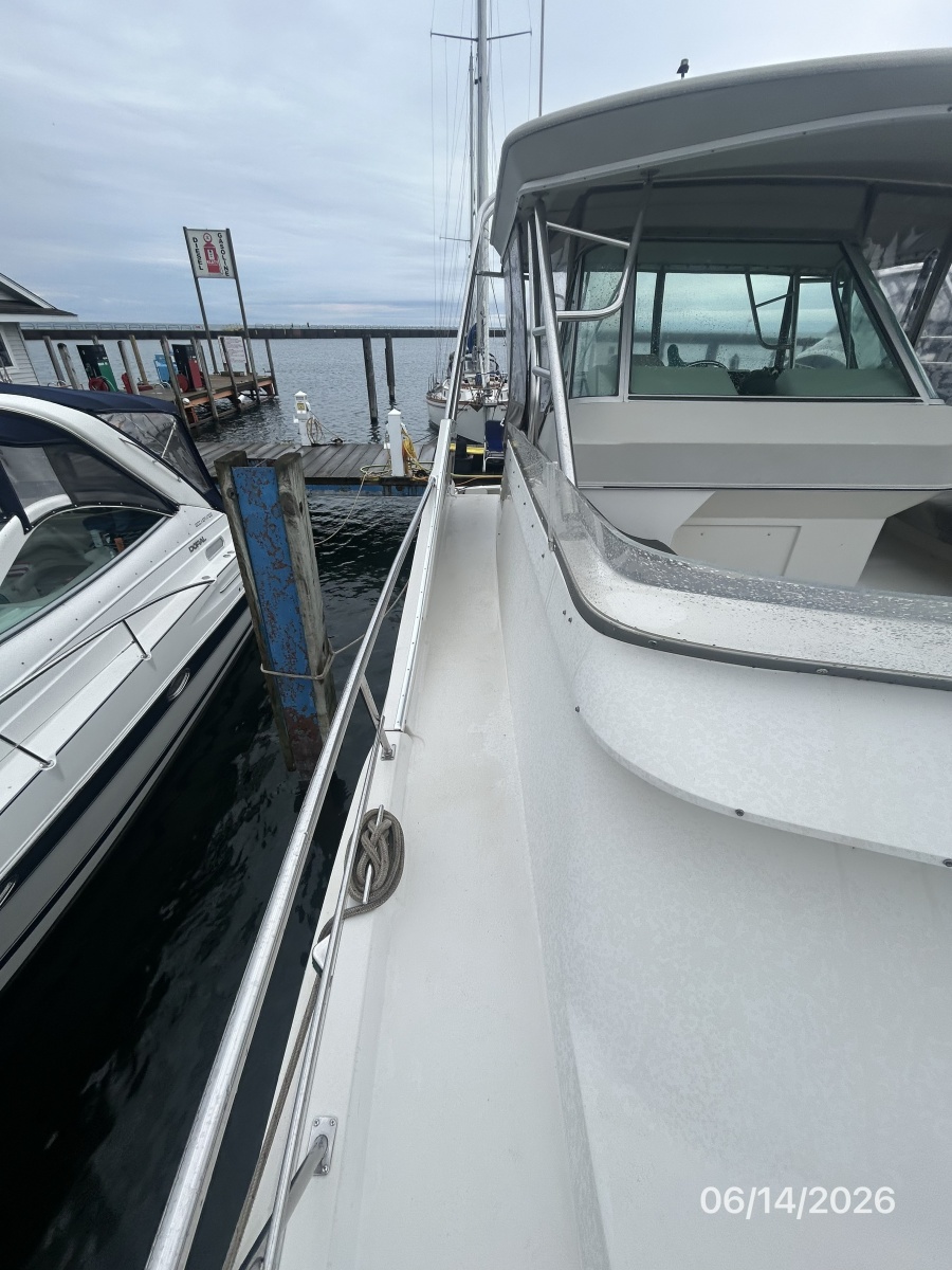 42' Cruisers starboard side deck