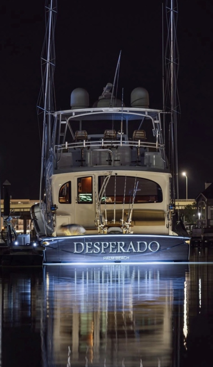 2014 Viking 70 Convertible — Viking 70 DESPERADO - Aft Profile at Night