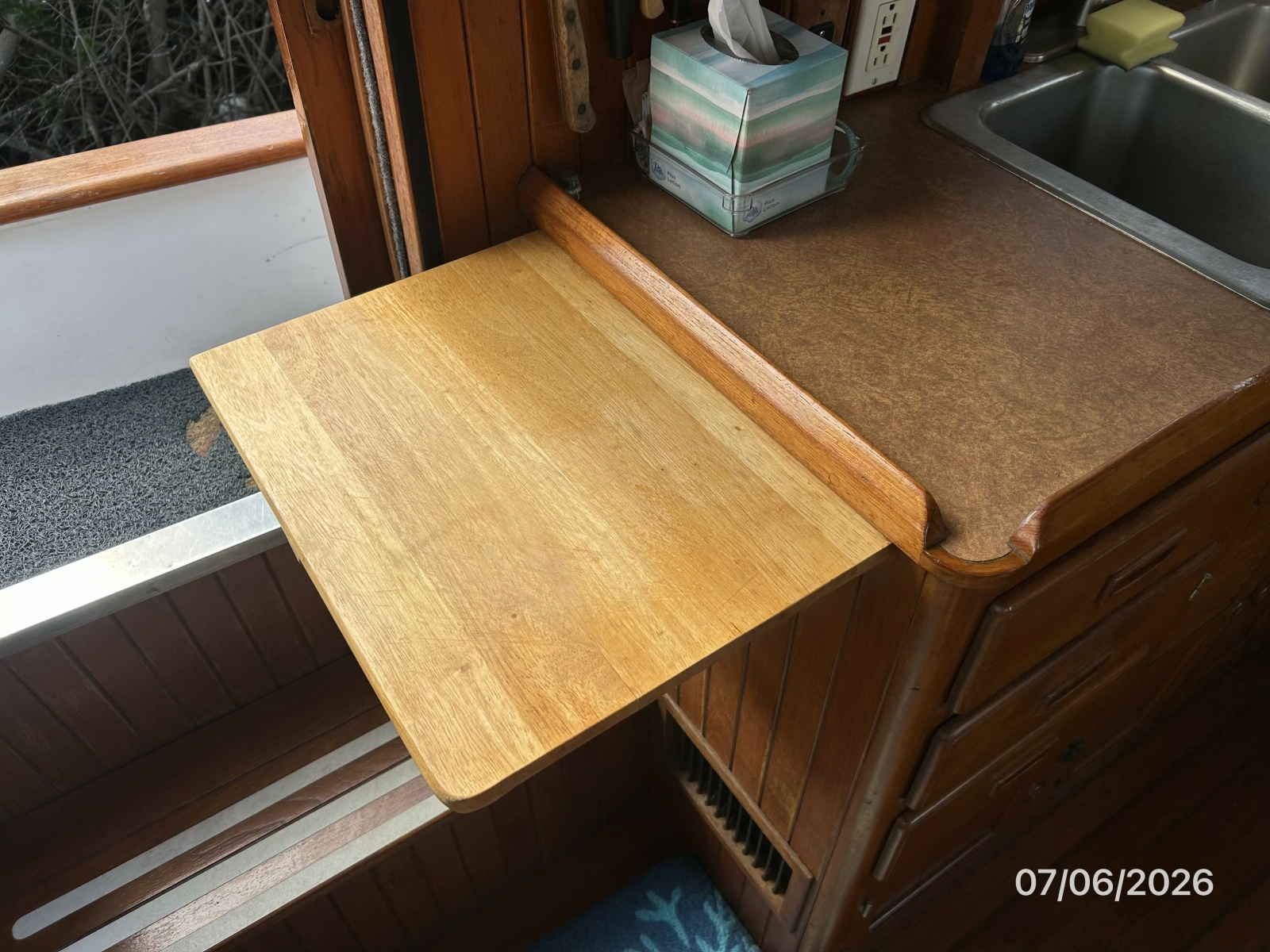 36' Monk galley countertop extension
