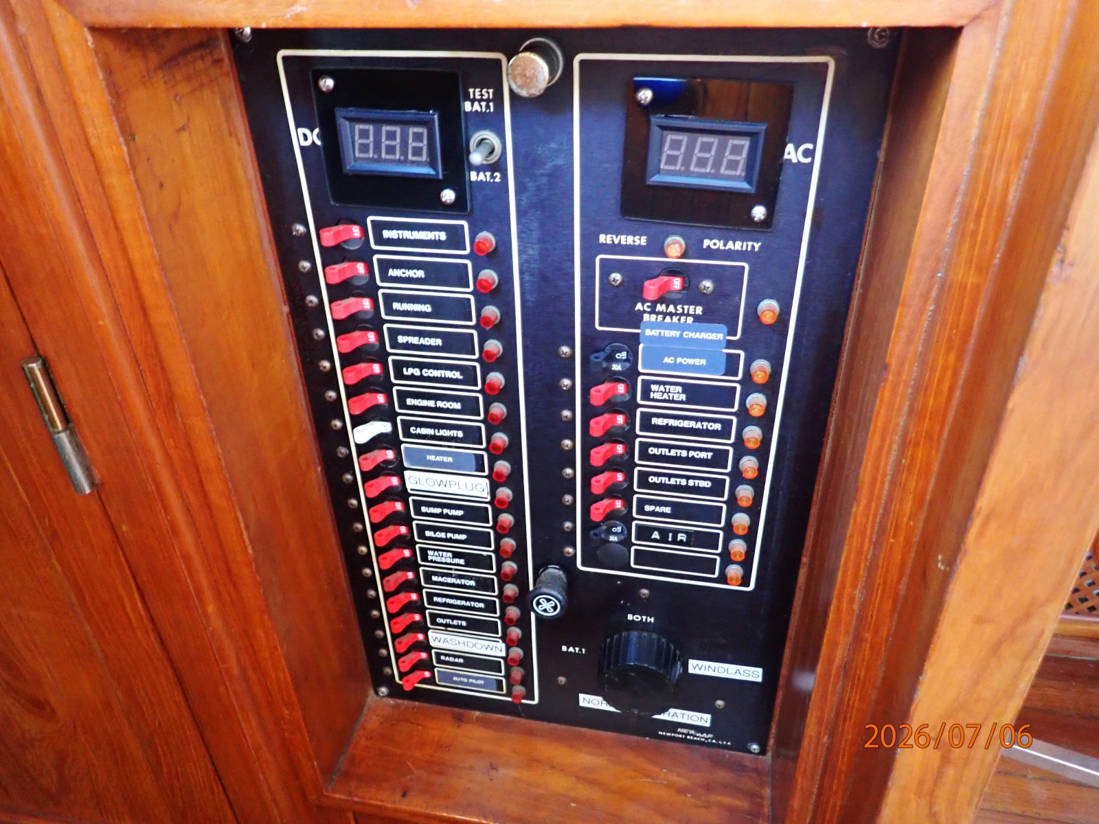36' Monk electrical panel