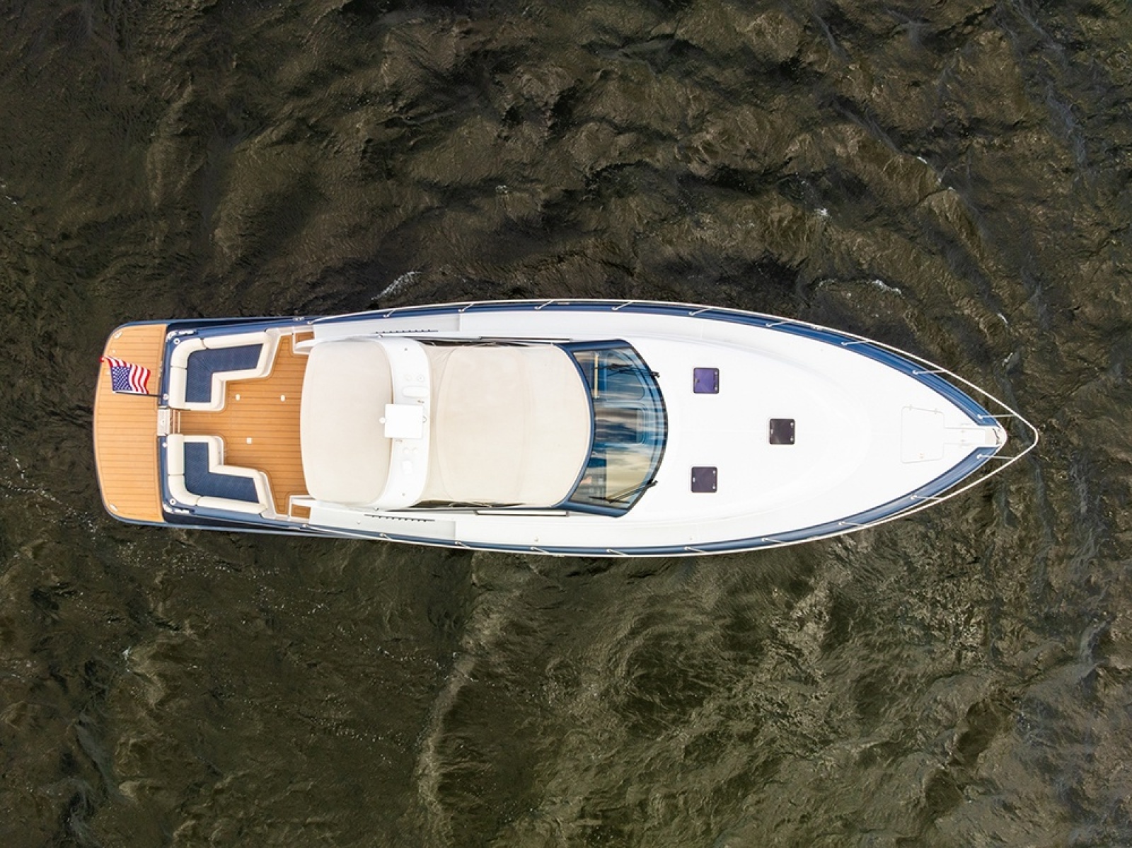 Aerial view with the top up