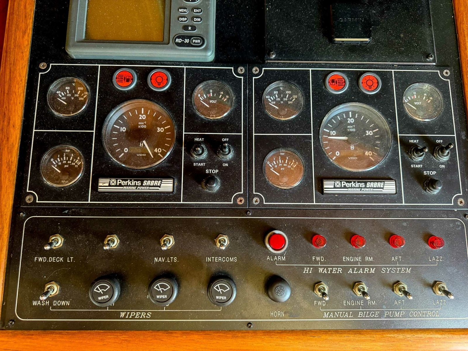 DeFever 49 Engine Gauges
