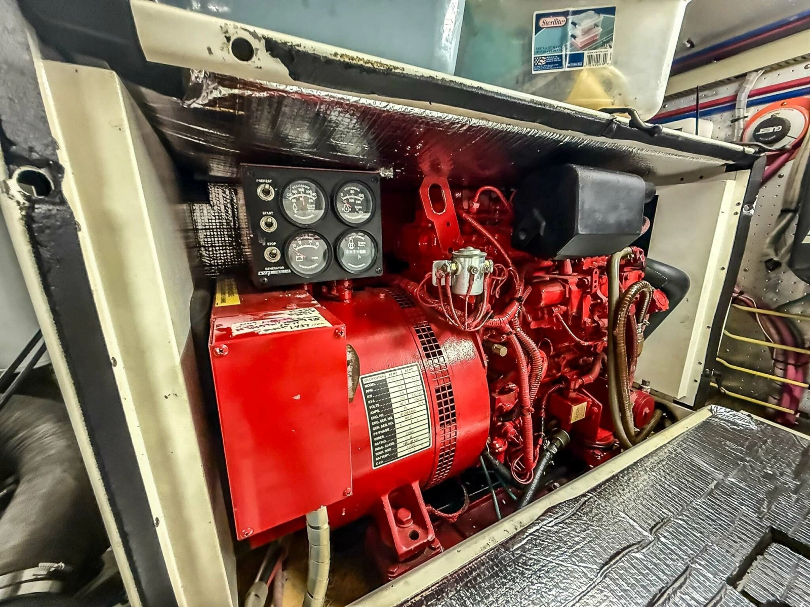 DeFever 49 12.5 Generator Cover Off 