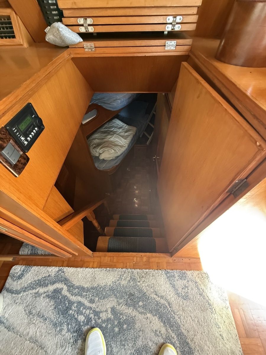 DeFever 49 Stairs to Forward Stateroom 