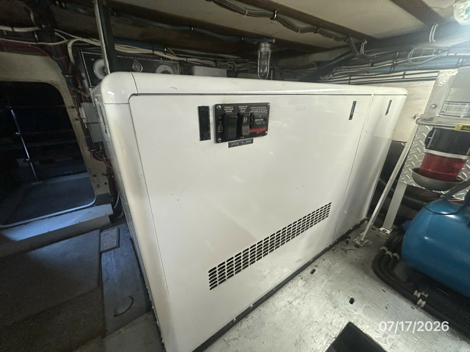 48' Hatteras generator