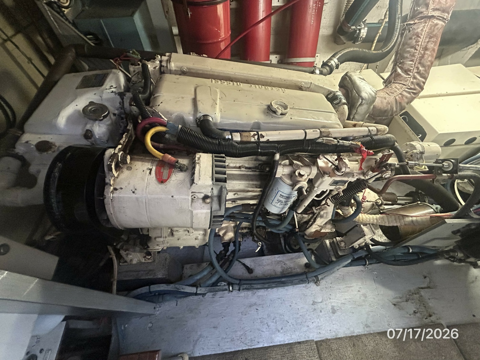 48' Hatteras starboard main engine1