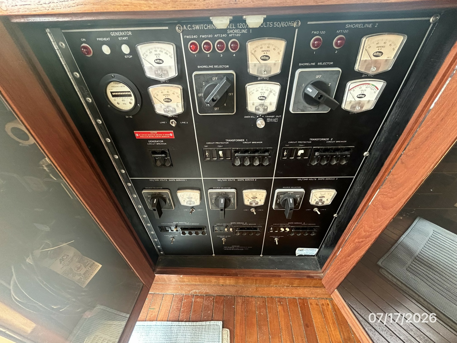 48' Hatteras electrical panel1