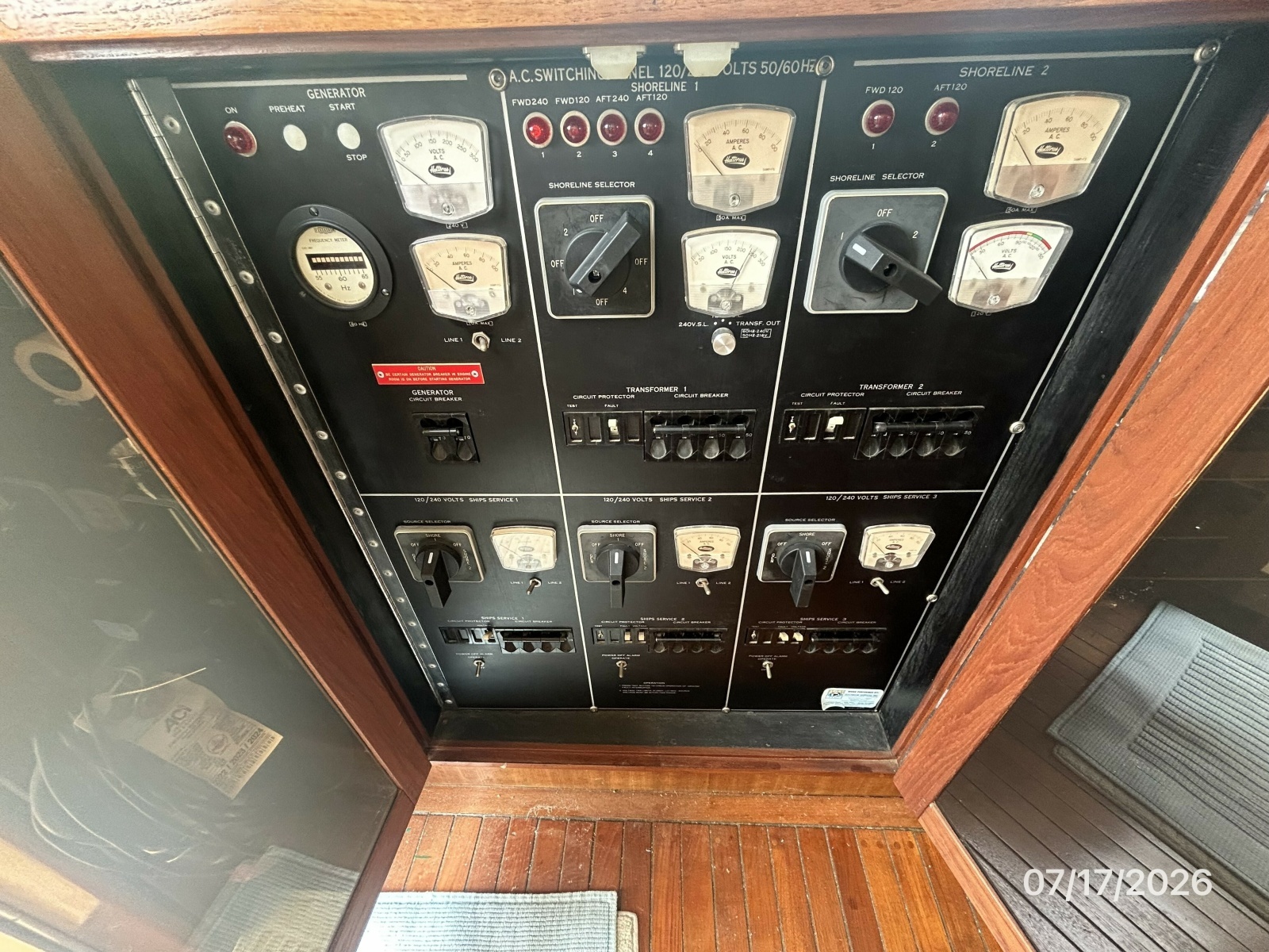 48' Hatteras electrical panel1