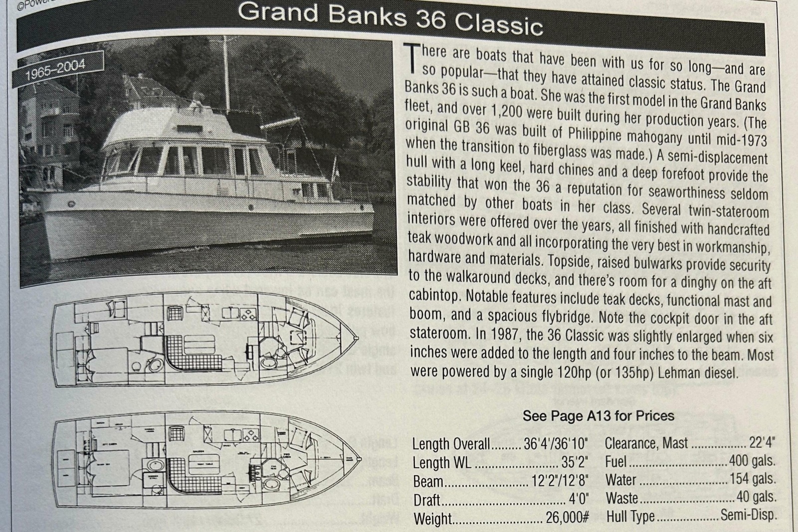 Gump Stump 36ft Grand Banks Yacht For Sale