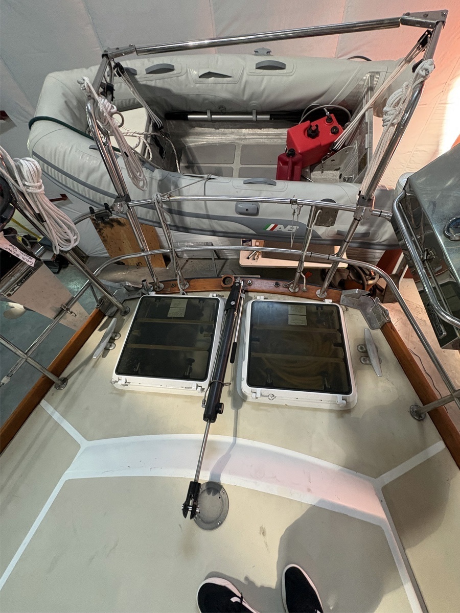 Aft Deck and Davits, In Shed