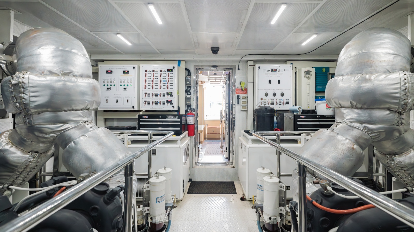 Engine room looking aft