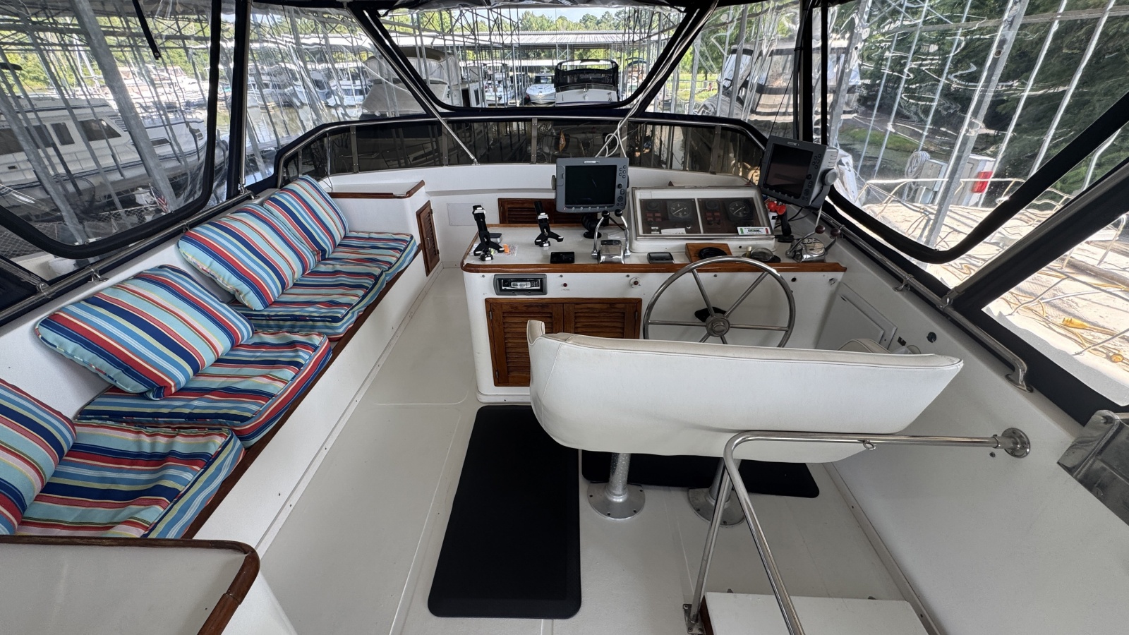 Enclosed Flybridge Looking Forward