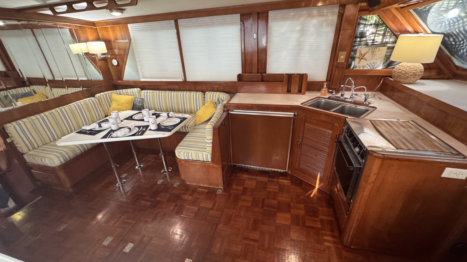 Dinette and Galley Looking Port