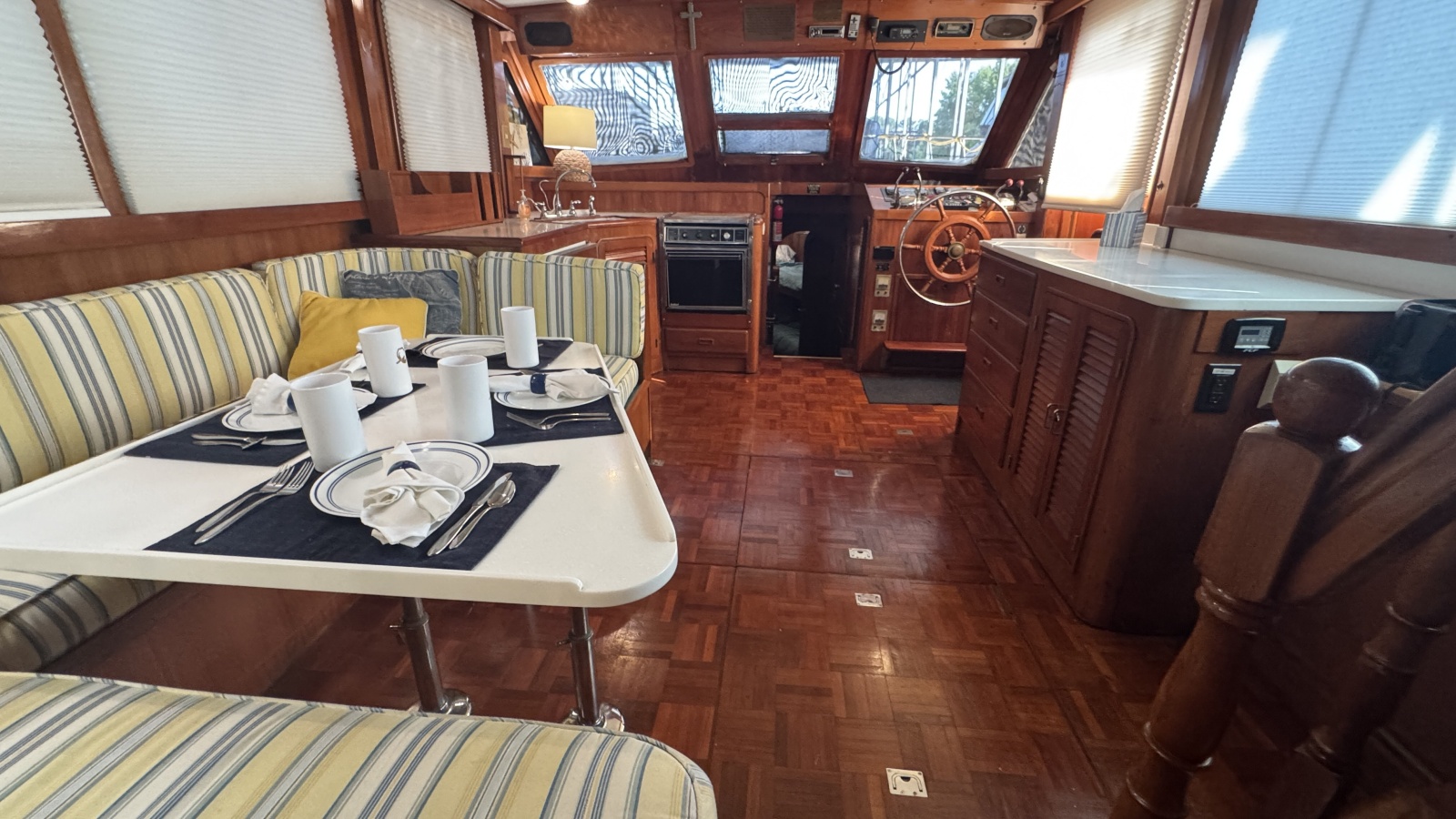 Main Salon, Galley, & Dinette Looking Forward