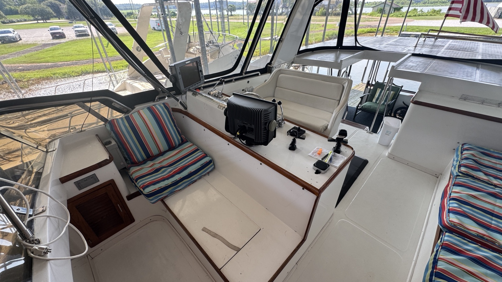 Enclosed Flybridge Looking Aft