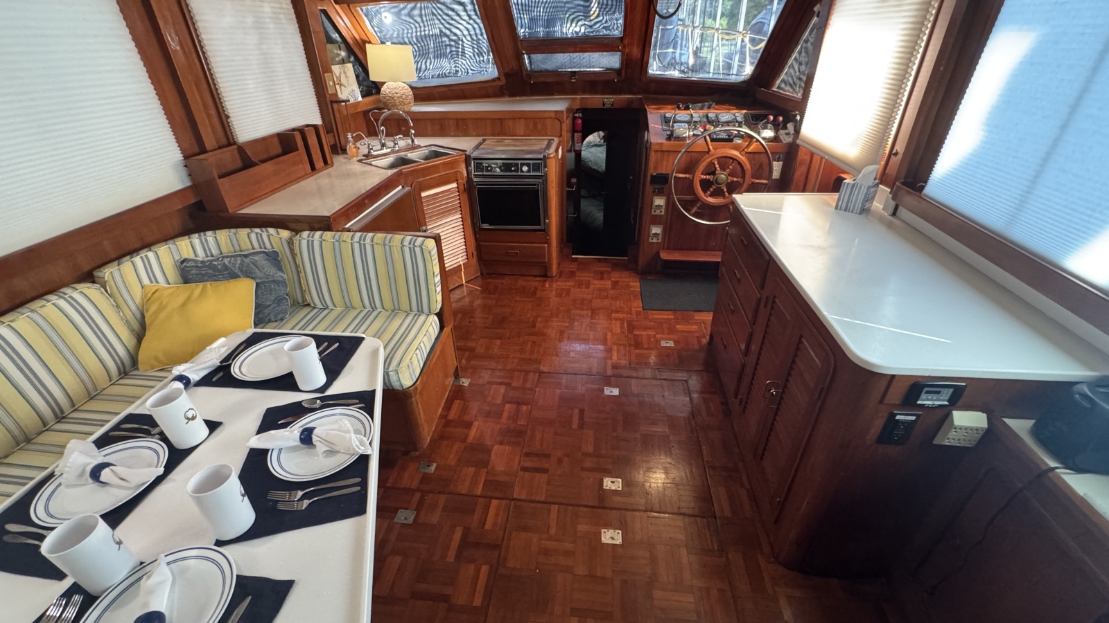 Main Salon, Galley, & Dinette Looking Forward