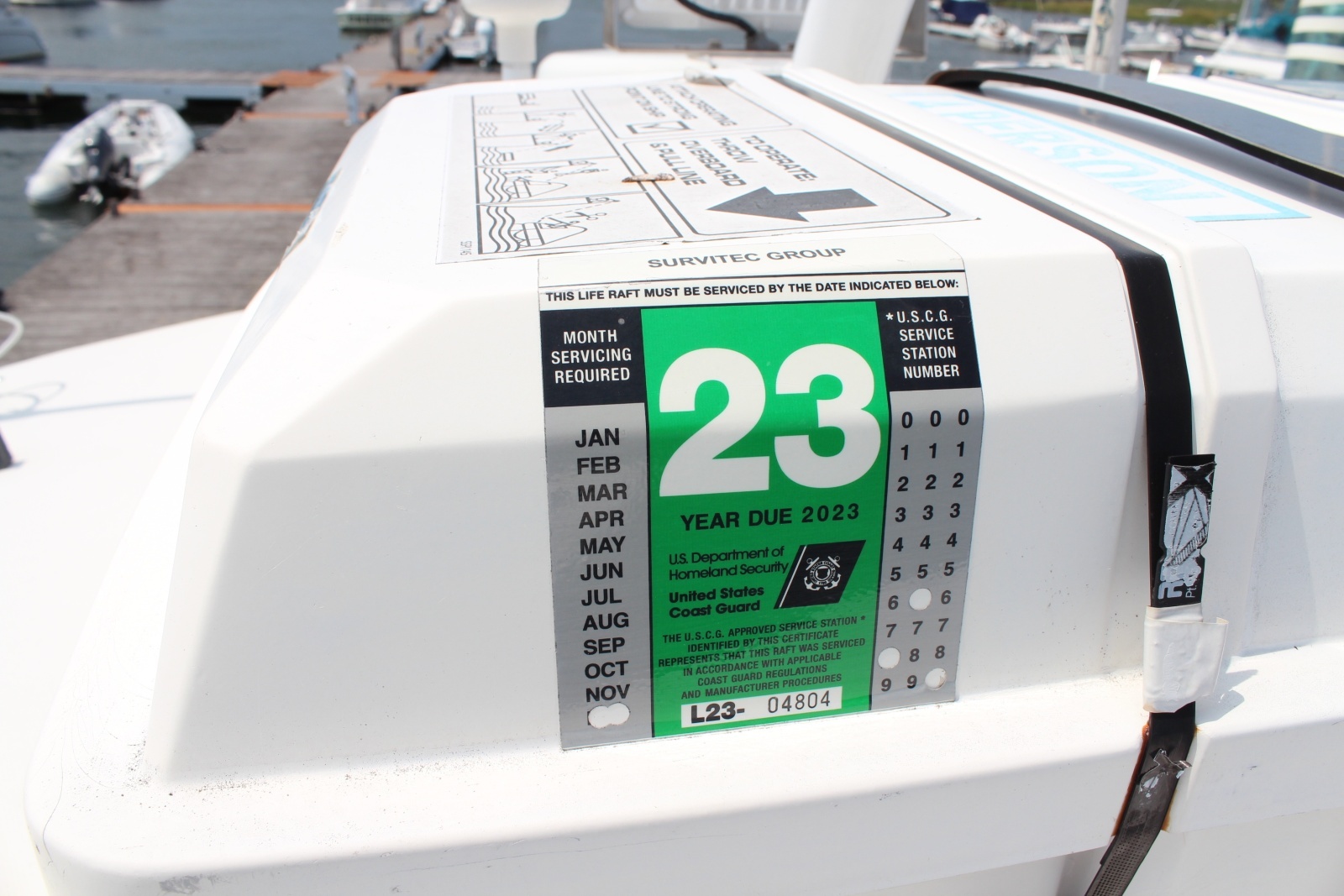 Liferaft Inspection Sticker