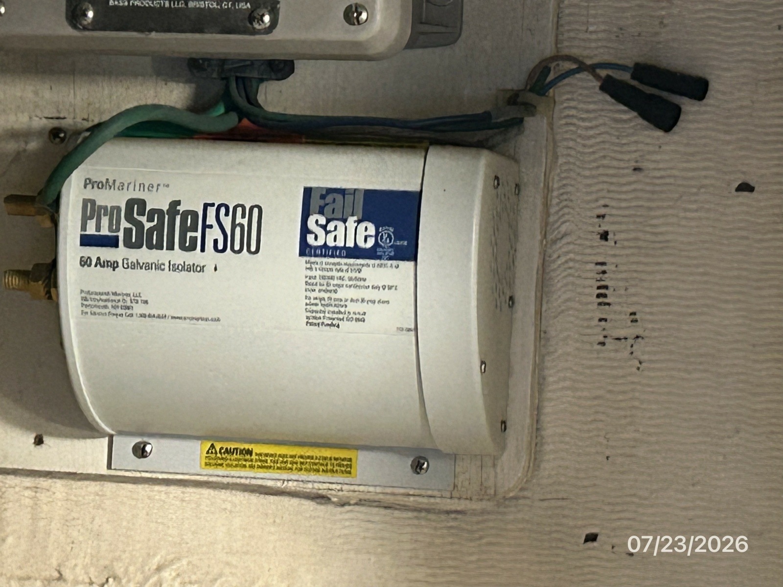42' Sabre galvanic isolator
