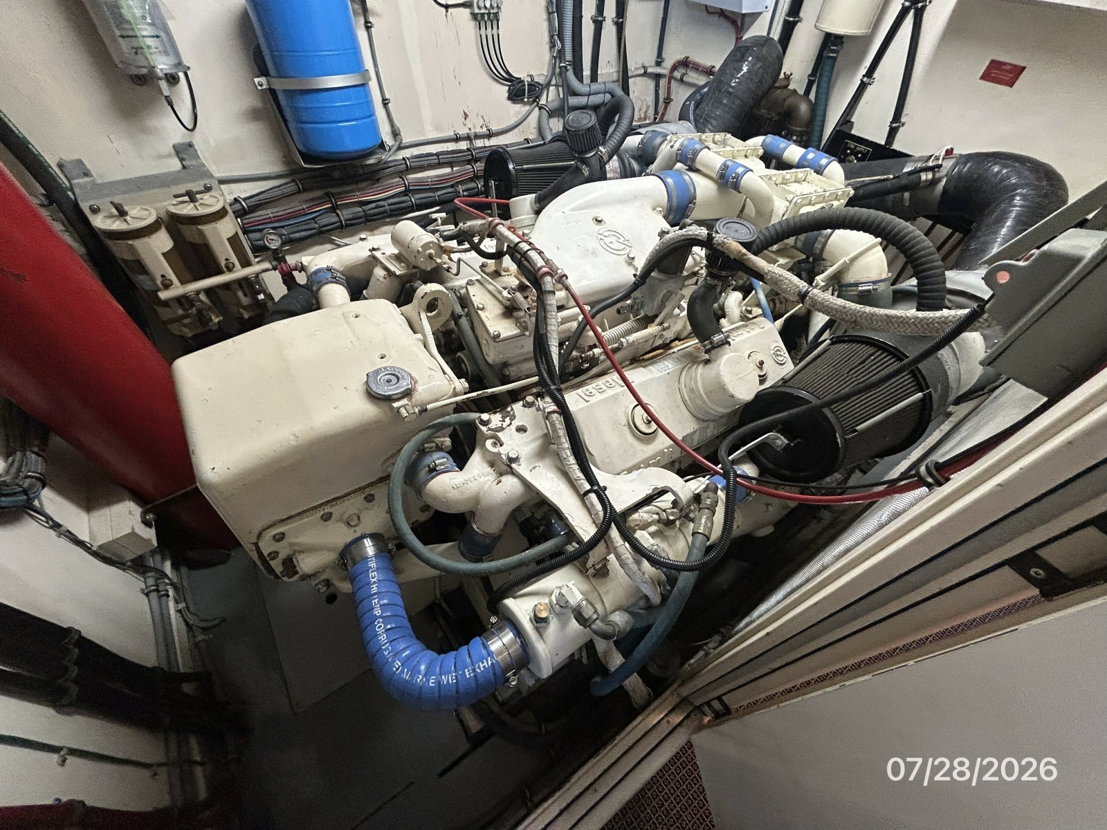 54' Hatteras starboard main engine1