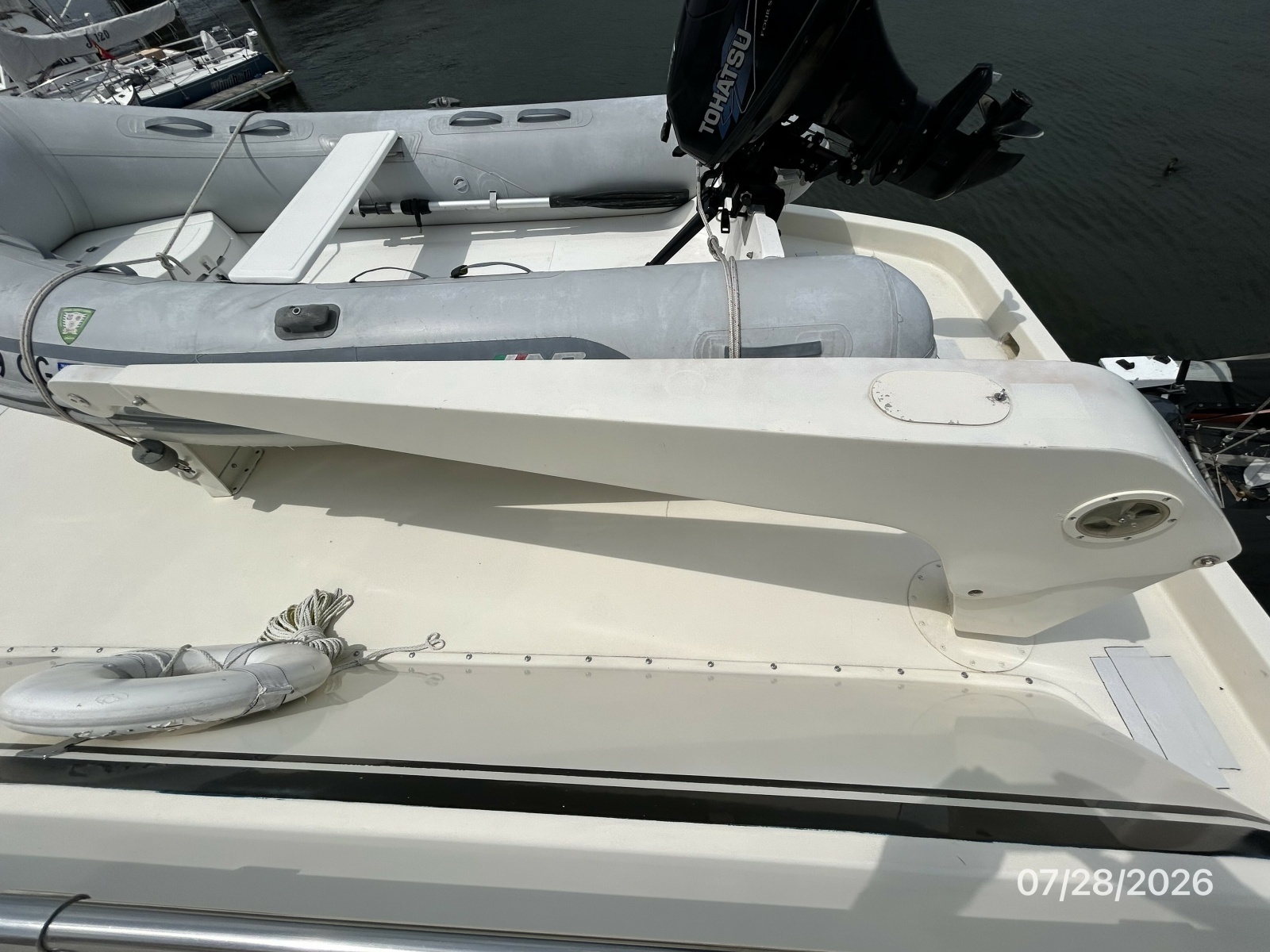 54' Hatteras tender davit